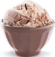 a bowl of ice cream